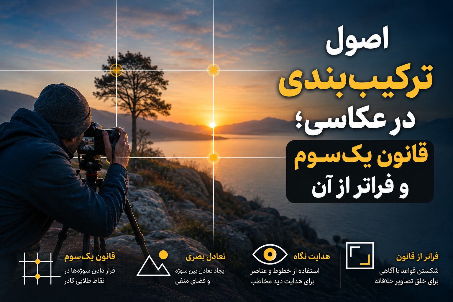 اصول ترکیب بندی در عکاسی و قانون یک سوم