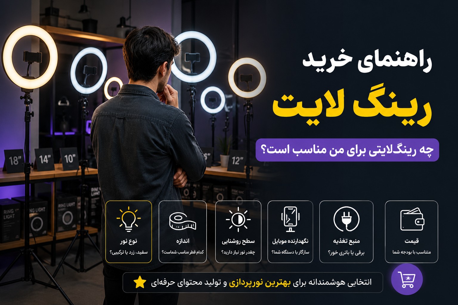 راهتمای خرید رینگ لایت