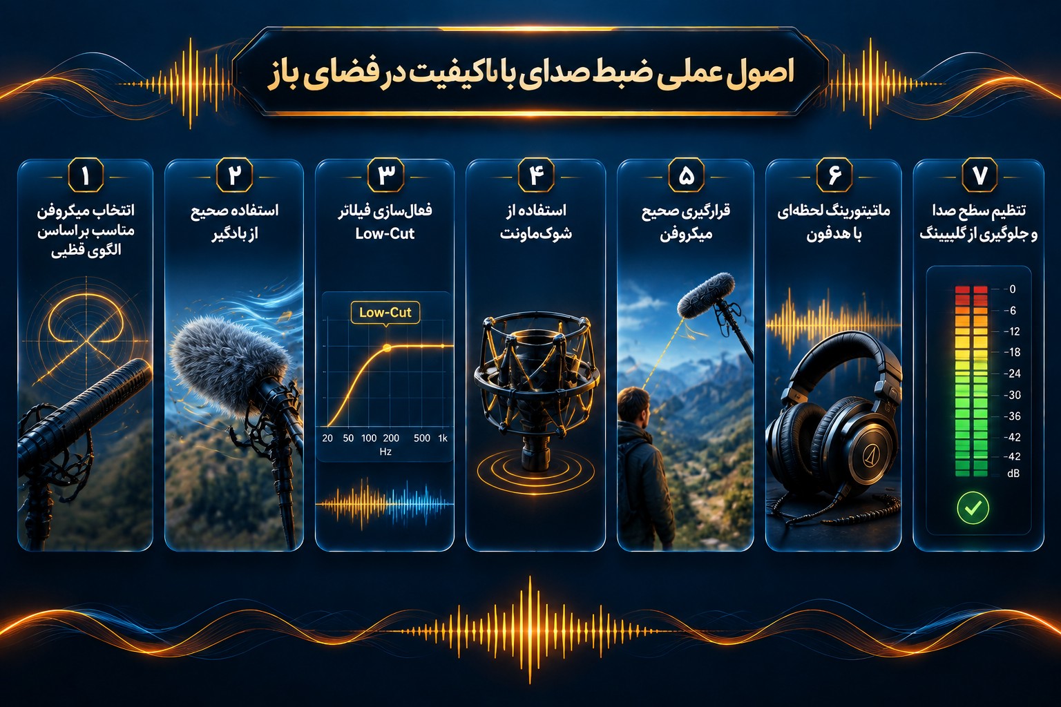 اصول عملی ضبط صدای باکیفیت در فضای باز
