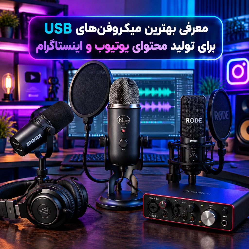 معرفی بهترین میکروفن‌های USB برای تولید محتوای یوتیوب و اینستاگرام